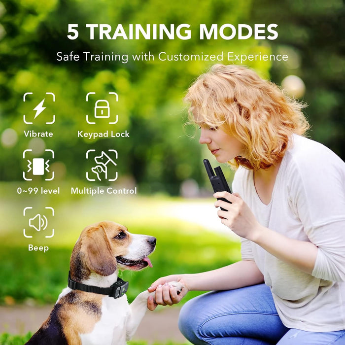 DOGCARE Dog Training Shock Collar with 1800FT Remote, IP67 Waterproof & 5 Training Modes