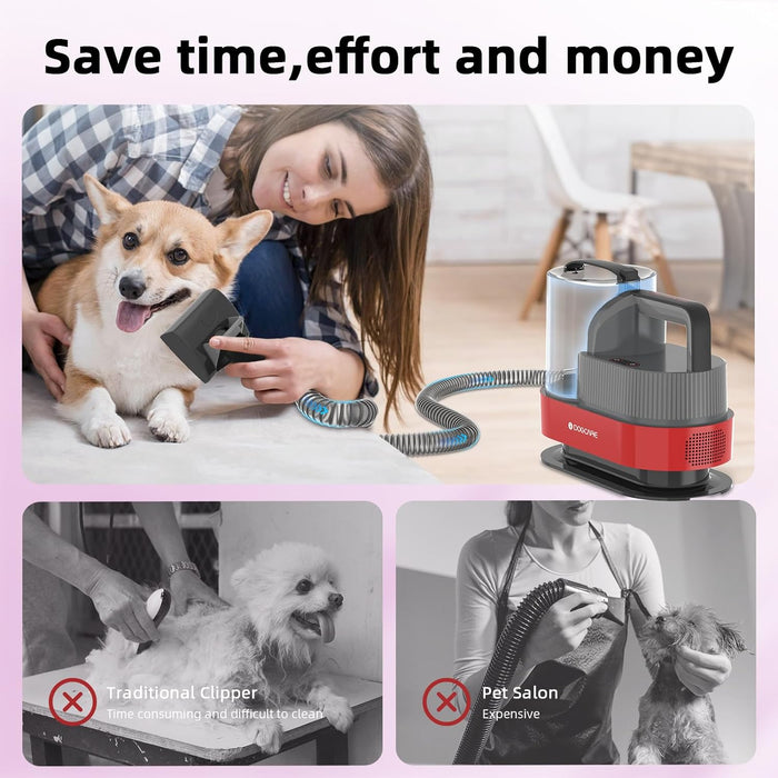 DOGCARE 6-in-1 Pet Grooming Kit with Vacuum System & Pro Clippers