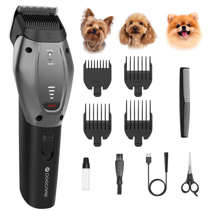 DOGCARE Smart Pet Clipper Lite with 3 Paces, Auxiliary Light & Low Noise