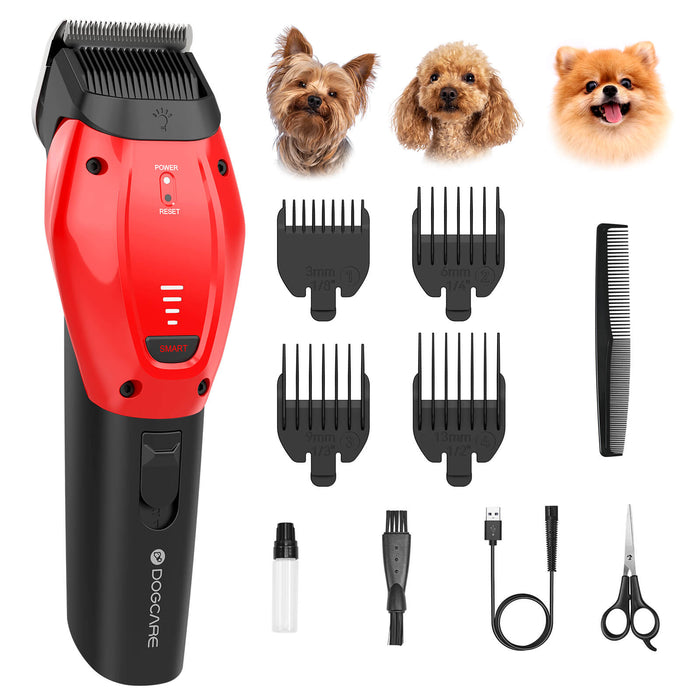 DOGCARE Smart Pet Clipper Lite with 3 Paces, Auxiliary Light & Low Noise