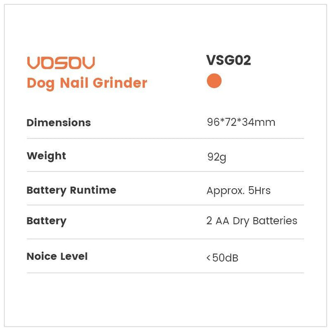 VOSOV Dog Nail Grinder - DogCare Online Store